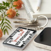 Porte-clés Porte - clé de plaque de licence psychiatre (Devant droit)