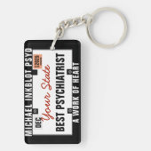 Porte-clés Porte - clé de plaque de licence psychiatre (Dos)