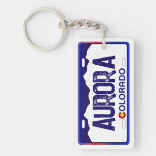 Porte-clés Porte - clé de plaque d'immatriculation bleu Auror