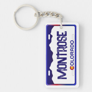 Porte-clés Porte - clé de plaque d'immatriculation bleu Montr