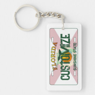 Porte-clés Porte - clé de plaque d'immatriculation Floride pe