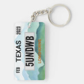 Porte-clés Porte - clé de plaque d'immatriculation Longhorns (Dos)