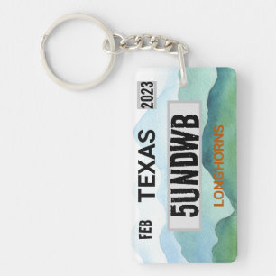 Porte-clés Porte - clé de plaque d'immatriculation Longhorns