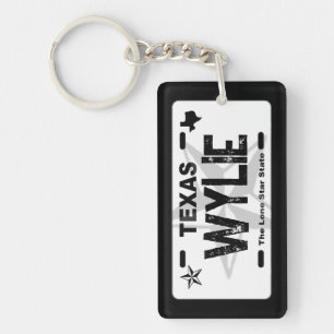 Porte-clés Porte - clé de plaque noire Wylie Texas