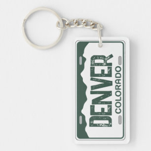 Porte-clés Porte - clé de plaque verte Denver Colorado