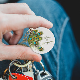Porte-clés Porte - clé de plume Peacock personnalisé