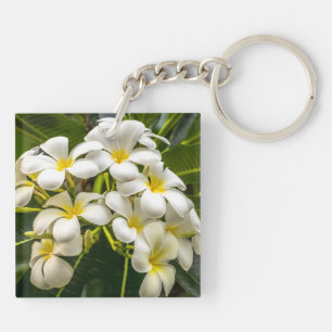 Porte-clés Porte - clé de Plumeria de l'île exotique