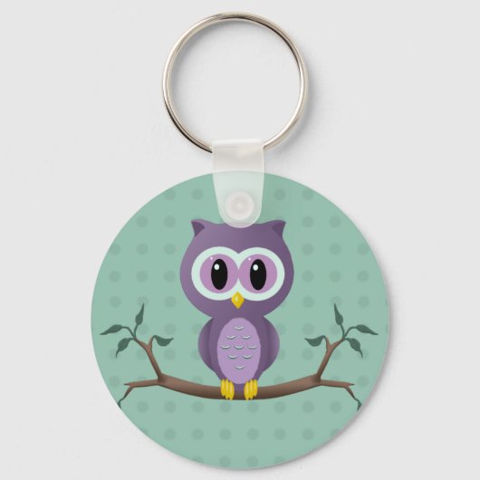 Porte-clés Porte - clé de points Owl Polka (Recto)