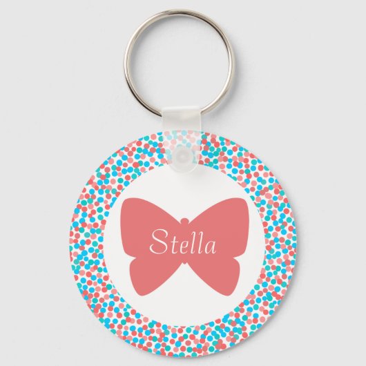 Porte-clés Porte - clé de points papillons Stella (Recto)
