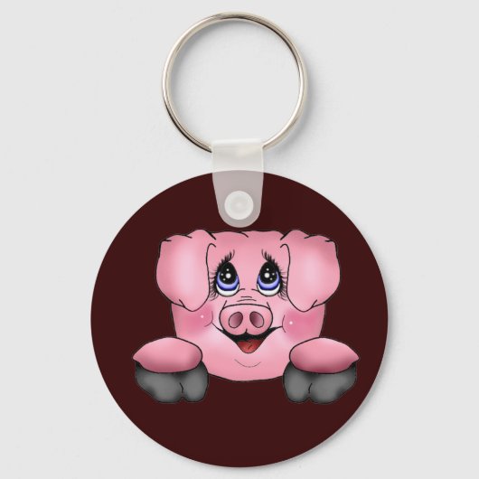Porte-clés Porte - clé de porc rose (Recto)