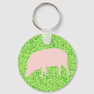 Porte-clés Porte - clé de porc rose