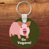 Porte-clés Porte - clé de porc végétal (Recto)