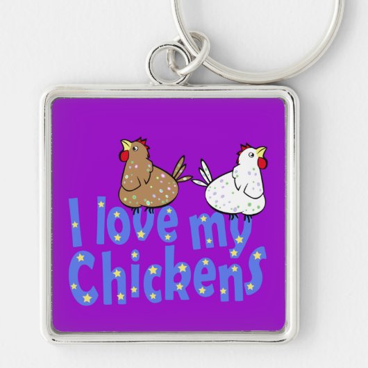Porte-clés Porte - clé de poulets d'amour (Devant)