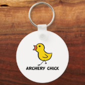 Porte-clés Porte - clé de poussins au tir à l'arc (Recto)