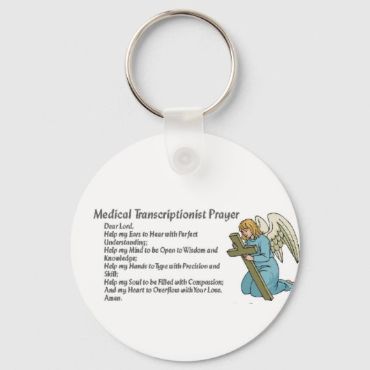 Porte-clés Porte - clé de prière de transcription Médicale (Recto)