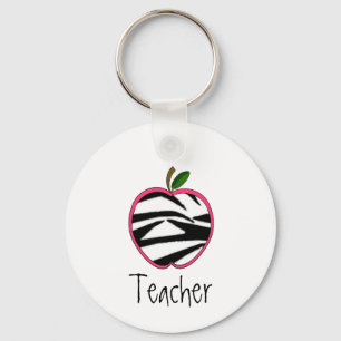 Porte-clés Porte - clé de professeur - contour rose d'Apple 