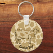 Porte-clés Porte - clé de profil de vache (Recto)