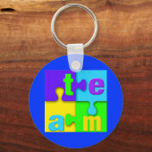 Porte-clés Porte - clé de puzzle d'équipe (Recto)