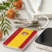 Porte-clés Porte - clé de qualité du drapeau espagnol (Devant droit)