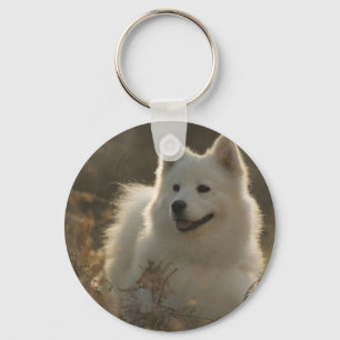 Porte-clés Porte - clé de race de chien de Samoyed