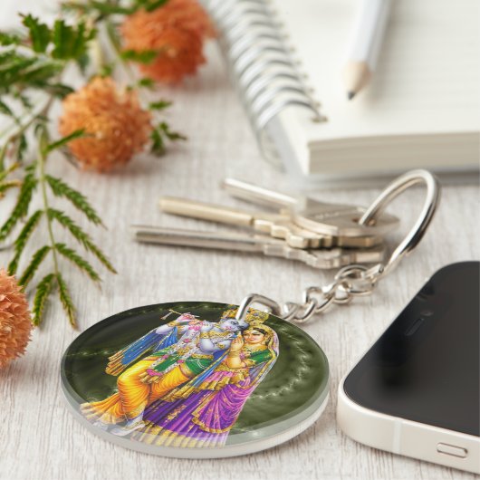 Porte-clés Porte - clé de Radha Krishna (Devant Droit)
