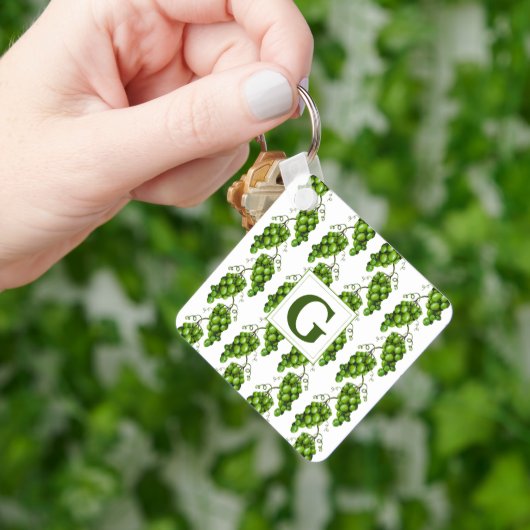 Porte-clés Porte - clé de raisins verts (main)
