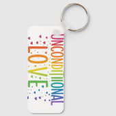 Porte-clés Porte - clé de rectangle d'amour inconditionnel (Verso)