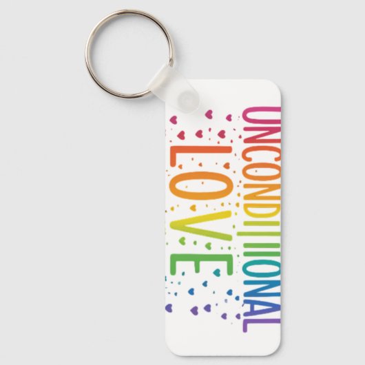 Porte-clés Porte - clé de rectangle d'amour inconditionnel (Recto)