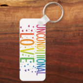 Porte-clés Porte - clé de rectangle d'amour inconditionnel (Verso)