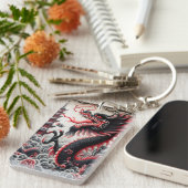 Porte-clés Porte - clé de rectangle de dragon (Devant droit)