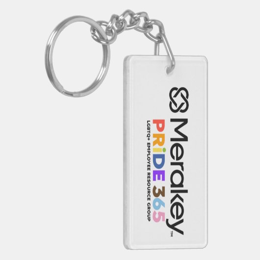 Porte-clés Porte - clé de rectangle Merakey PRIDE (Devant gauche)