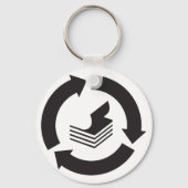 Porte-clés Porte - clé de recyclage du papier (Recto)