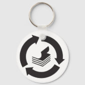 Porte-clés Porte - clé de recyclage du papier (Verso)