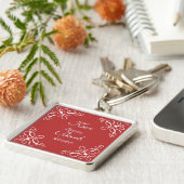 Porte-clés Porte - clé de remous de rouge de sucrerie (Côté)