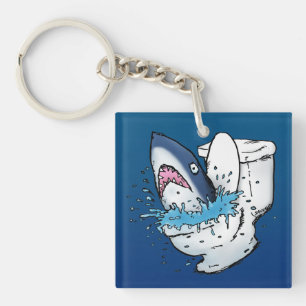 Porte-clés Porte - clé de requin toilettes