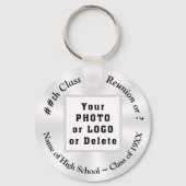 Porte-clés Porte - clé de réunion de classe de logo personnal (Recto)