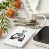 Porte-clés porte - clé de robot caricature en colère (Devant droit)