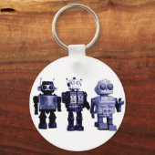 Porte-clés porte - clé de robots bleus (Recto)