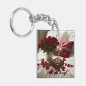 Porte-clés Porte - clé de rose de conception personnalisé (Devant gauche)