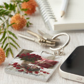 Porte-clés Porte - clé de rose de conception personnalisé (Devant Droit)