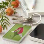 Porte-clés Porte - clé de rose rouge (Devant droit)