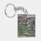 Porte-clés Porte - clé de roue en Wagon rustique de style occ (Devant gauche)