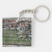 Porte-clés Porte - clé de roue en Wagon rustique de style occ (Dos)