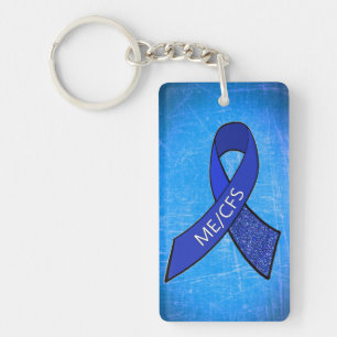 Porte-clés PORTE - CLÉ de ruban bleu Fatigue chronique ME/CFS