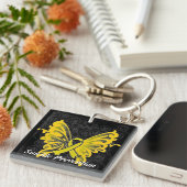 Porte-clés Porte - clé de ruban de conscience de prévention (Devant Droit)