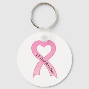 Porte-clés Porte - clé de ruban de rose de survivant de 10