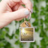 Porte-clés Porte - clé de sable doré (main)