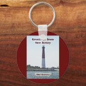 Porte-clés Porte - clé de salutations du phare Barnegat NJ (Recto)