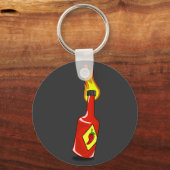 Porte-clés Porte - clé de sauce chaude caricature (Recto)