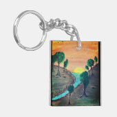 Porte-clés Porte - clé de scène de sérénité peinte à la main (Devant gauche)